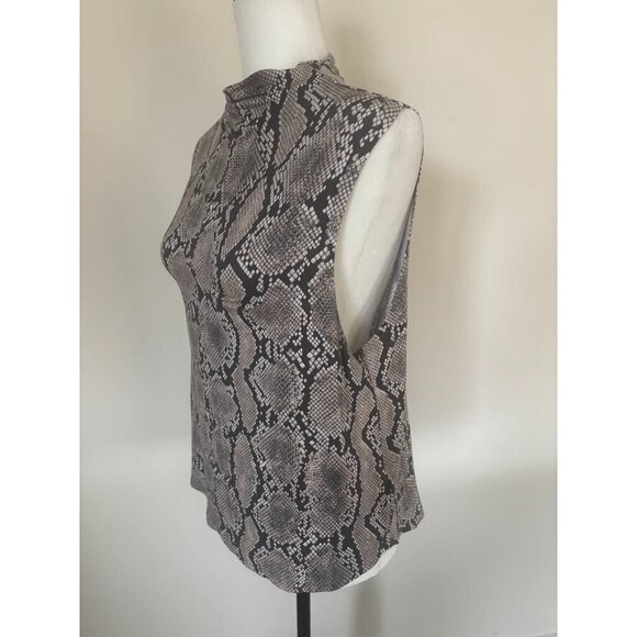 ARITZIA BABATON Vince Sleeveless Top Size Large Snakeskin Python Print Stretchy - Picture 5 of 7